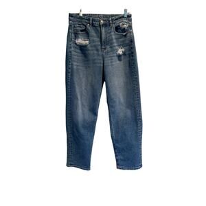 American Eagle mom straight jean women 30" waist distressed